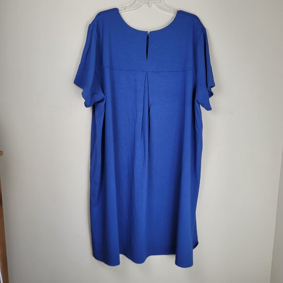 J Jill Wearever Collection Short Sleeve Scoop Neck Swing Dress - Picture 3 of 10